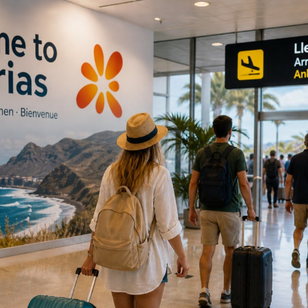 El número total de pasajeros llegados a los aeropuertos de Canarias desciende en abril