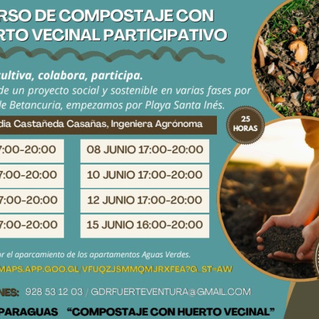 Cabildo de Fuerteventura y GDR Maxorata imparten formación sobre compostaje con huerto vecinal