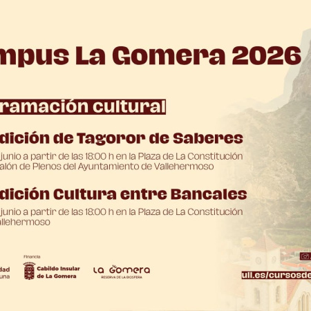 El Campus La Gomera llega a Vallehermoso con una programación cultural abierta a la ciudadanía