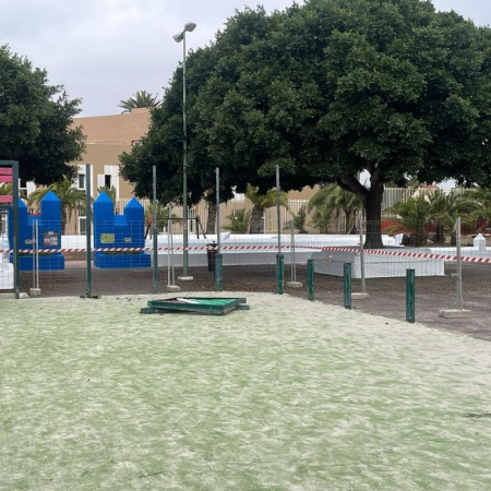 El Ayuntamiento de Las Palmas de Gran Canaria inicia los trabajos para mejorar la pista multideportiva de Tafira Baja