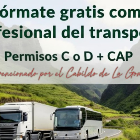 El Cabildo de La Gomera facilita cursos de formación para transporte profesional de viajeros y mercancías