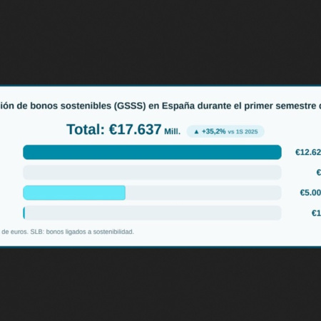 La emisión de bonos sostenibles en España alcanza los 17.637 millones en el primer semestre, un 35,2% más