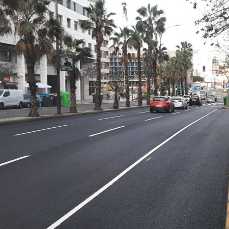 El Ayuntamiento de Las Palmas de Gran Canaria concluye el asfaltado en una veintena de calles en el barrio de Guanarteme