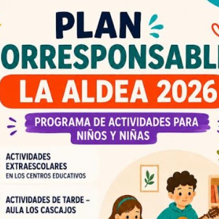La Aldea de San Nicolás abre el plazo de inscripción para las actividades extraescolares y de tarde del Plan Corresponsables 2026