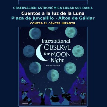 Gáldar se une a la lucha contra el cáncer infantil con una observación lunar solidaria en Juncalillo