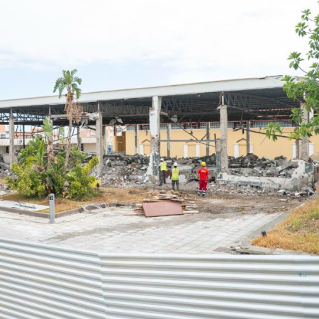 Así van las obras del nuevo pabellón de Infecar en Gran Canaria