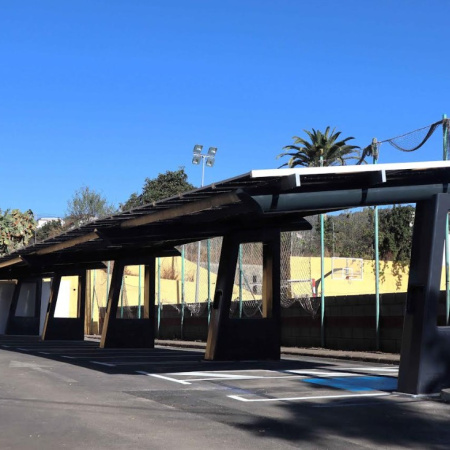 El Cabildo de Gran Canaria pone en marcha una planta fotovoltaica en el aparcamiento de Las Vegas, en Valsequillo