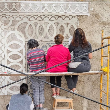 La Orotava acoge un curso práctico sobre la reproducción de esgrafiados del patrimonio arquitectónico canario